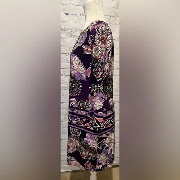 Donna Morgan Purple Floral Dress size 12 - Picture 3 of 8